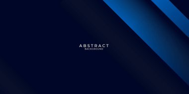 Sunum arkaplanı, iş kartı tasarımı, teknoloji afişi, spor posteri, duvar kağıdı, şirket profili için dinamik soyut grafik unsurlara sahip koyu mavi arkaplan