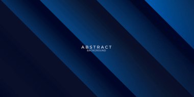 Sunum arkaplanı, iş kartı tasarımı, teknoloji afişi, spor posteri, duvar kağıdı, şirket profili için dinamik soyut grafik unsurlara sahip koyu mavi arkaplan