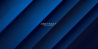 Sunum için soyut dinamik grafik elemanları olan modern koyu mavi 3d arkaplan