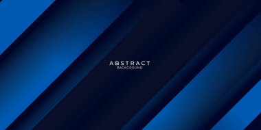 Sunum için soyut dinamik grafik elemanları olan modern koyu mavi 3d arkaplan