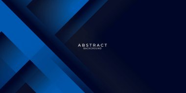 Sunum için soyut dinamik grafik elemanları olan modern koyu mavi 3d arkaplan