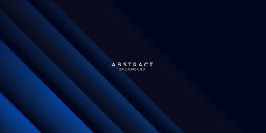 Sunum için soyut dinamik grafik elemanları olan modern koyu mavi 3d arkaplan