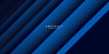 Sunum için soyut dinamik grafik elemanları olan modern koyu mavi 3d arkaplan