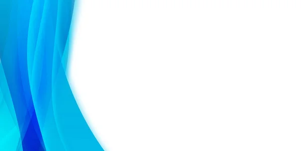 プレゼンテーションデザイン バナー 名刺のための現代的な未来的な青の白い抽象波の背景 — ストックベクタ