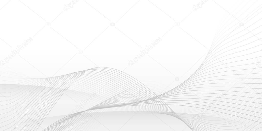 Modern futuristic white abstract wave background for presentation design, banner, and business card