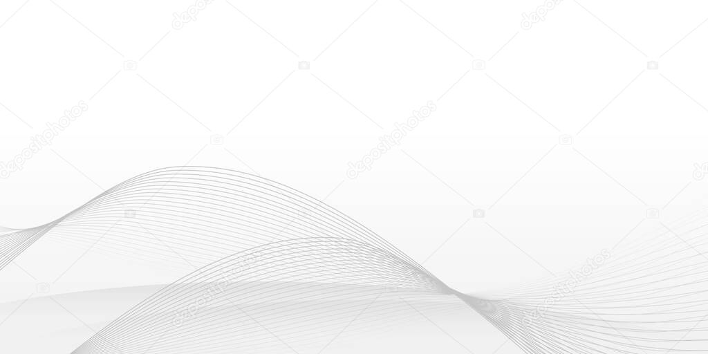 Modern futuristic white abstract wave background for presentation design, banner, and business card