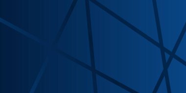 Geometrik 3 boyutlu üçgenler ve ışık sızıntılarıyla koyu lacivert soyut sunum arkaplanı