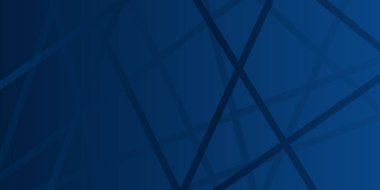 Geometrik 3 boyutlu üçgenler ve ışık sızıntılarıyla koyu lacivert soyut sunum arkaplanı