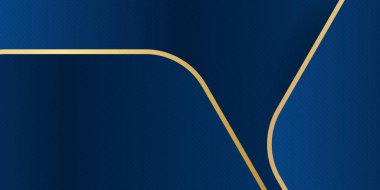 Altın çizgili modern mavi soyut arkaplan. Soyut arka plan koyu mavi ve modern kurumsal konsept