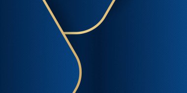 Altın çizgili modern mavi soyut arkaplan. Soyut arka plan koyu mavi ve modern kurumsal konsept