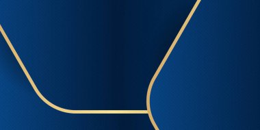 Altın çizgili modern mavi soyut arkaplan. Soyut arka plan koyu mavi ve modern kurumsal konsept