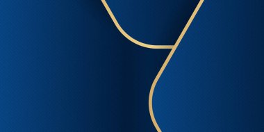 Altın çizgili modern mavi soyut arkaplan. Soyut arka plan koyu mavi ve modern kurumsal konsept