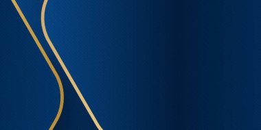 Altın çizgili modern mavi soyut arkaplan. Soyut arka plan koyu mavi ve modern kurumsal konsept