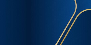 Altın çizgili modern mavi soyut arkaplan. Soyut arka plan koyu mavi ve modern kurumsal konsept