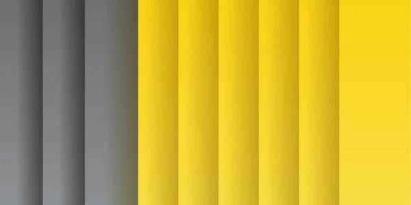 黄色と究極の灰色のランダム長方形のパターンの背景 2021年の色 不規則な3Dテクスチャを重ねる 成長するグラデーション低ポリサーフェス — ストックベクタ