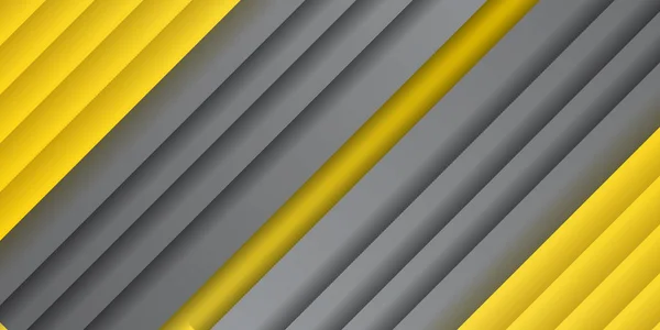 黄色和银色背景 深灰色成分在抽象地 具有重叠矩形平滑阴影的抽象背景可用于您的广告横幅 销售横幅模板 — 图库矢量图片
