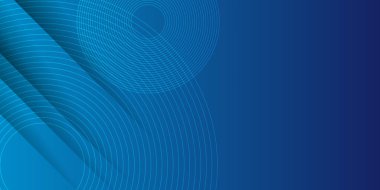 Çapraz çizgileri olan parlak mavi dinamik soyut vektör arkaplanı. Satılık gece partisi için 3 boyutlu sunum afişi. Hızlı hareket eden yumuşak daire dalga çizgisi çizgisi dekorasyonu