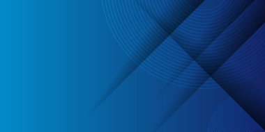 Çapraz çizgileri olan parlak mavi dinamik soyut vektör arkaplanı. Satılık gece partisi için 3 boyutlu sunum afişi. Hızlı hareket eden yumuşak daire dalga çizgisi çizgisi dekorasyonu