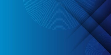 Çapraz çizgileri olan parlak mavi dinamik soyut vektör arkaplanı. Satılık gece partisi için 3 boyutlu sunum afişi. Hızlı hareket eden yumuşak daire dalga çizgisi çizgisi dekorasyonu