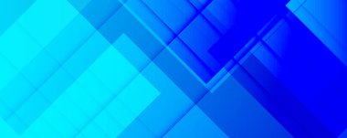 Açık mavi soyut arkaplan. Kare şekilli soyut mavi arkaplan. Çapraz çizgileri olan parlak lacivert dinamik soyut vektör arka planı. İş sunumu veya satış afişi kapağı