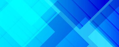 Açık mavi soyut arkaplan. Kare şekilli soyut mavi arkaplan. Çapraz çizgileri olan parlak lacivert dinamik soyut vektör arka planı. İş sunumu veya satış afişi kapağı