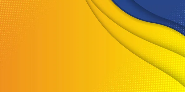 Абстрактный Сине Желтый Деловой Баннер Синий Фон Оранжево Желтым Цветом — стоковый вектор