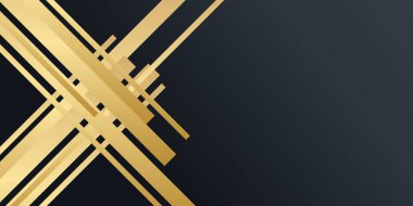 Altın çizgili modern siyah arkaplan