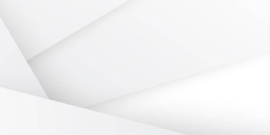 Parlak çizgileri olan zarif beyaz bir arka plan. Kağıt kesim tarzında beyaz soyut bir arkaplan. Vektör tasarım pankartı