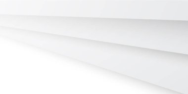 Parlak çizgileri olan zarif beyaz bir arka plan. Kağıt kesim tarzında beyaz soyut bir arkaplan. Vektör tasarım pankartı