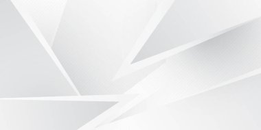 Soyut beyaz ve gri modern üçgen arka plan. Gri soyut arkaplan geometri parlaklığı ve katman element vektör çizimi