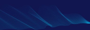 Lacivert donanma soyut geçmişi. Çizgi çizgili dalgalı ışık efektli gelecekteki teknoloji çizgileri
