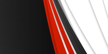 Soyut kırmızı beyaz gri çakışma tasarımı modern arkaplan vektörü çizimi