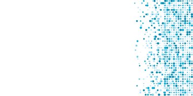 Yeşil noktalı yarım ton desenli beyaz arka plan. Beyaz arkaplan, yarım ton, vektör soyut geometrik grafik tasarım. Basit asgari kare ve noktalar yarım ton tosca ve gri renk gradyan desen arkaplan