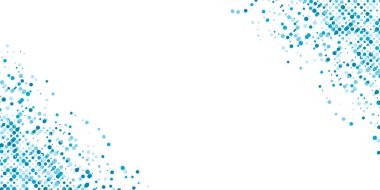 Yeşil noktalı yarım ton desenli beyaz arka plan. Beyaz arkaplan, yarım ton, vektör soyut geometrik grafik tasarım. Basit asgari kare ve noktalar yarım ton tosca ve gri renk gradyan desen arkaplan