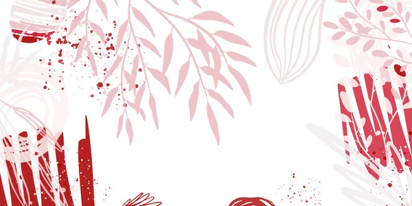 Cartão Saudação Abstrato Fundo Floral Para Dia Dos Namorados Convite — Vetor de Stock