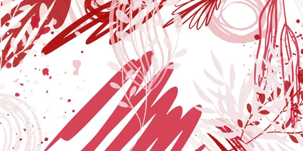 Carte Voeux Fond Floral Abstrait Pour Saint Valentin Invitation Mariage — Image vectorielle