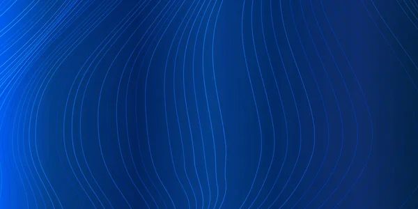 Векторні Хвильові Лінії Протікають Динамічно Синіх Кольорах Ізольовані Чорному Тлі — стоковий вектор