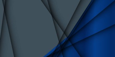 Mavi gümüş arka plan. Koyu mavi arkaplan üzerinde soyut afiş ağı zarif koyu gümüş metalik köşegen