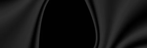Černé Luxusní Tkaniny Pozadí Kopírovacím Prostorem Abstraktní Ilustrace Luxusní Černé — Stockový vektor