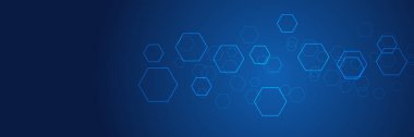 Vector hexagons pattern. Geometric abstract background with hexagonal elements. Medical, technology, or science design. Abstract science, corporate and technology concept. Tech digital background