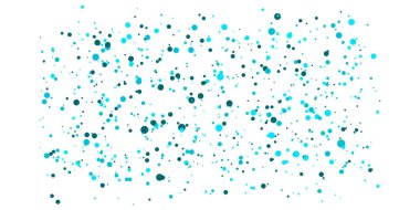 Beyaz soyut noktalar arka plan. Ağ bağlantısı konsepti mavi tosca daire vektör illüstrasyonu. Gelecekçi bakış açısı geniş açı manzarası. Büyük veri dijital arkaplanı