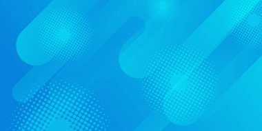 Poster kapağı tasarımı için değişken geometrik desen mavi arkaplan dokusu. Asgari renk soyut gradyan pankart şablonu. Broşür için modern vektör dalga şekli