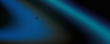 Çember çizgili mavi arkaplan dalgası. Neon parlayan sıvı dalga çizgileri, sihirli enerji uzay ışığı konsepti, soyut arka plan duvar kağıdı tasarımı