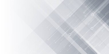 Modern soyut ışık, gümüş arkaplan vektörü. Devre çizgisi ile zarif konsept tasarımı.