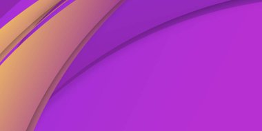 Lüks mor ve altın sarısı örtüşen katman dalga arka planı. Modern ve gelecekçi kurumsal konsepte sahip soyut mor arkaplan