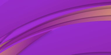 Lüks mor ve altın sarısı örtüşen katman dalga arka planı. Modern ve gelecekçi kurumsal konsepte sahip soyut mor arkaplan
