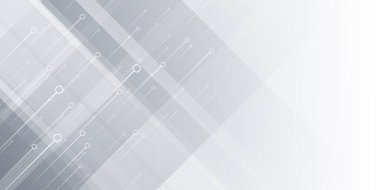 Modern soyut ışık, gümüş arkaplan vektörü. Devre çizgisi ile zarif konsept tasarımı.