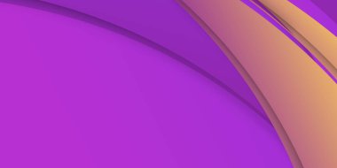 Lüks mor ve altın sarısı örtüşen katman dalga arka planı. Modern ve gelecekçi kurumsal konsepte sahip soyut mor arkaplan