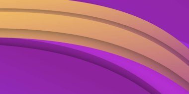 Lüks mor ve altın sarısı örtüşen katman dalga arka planı. Modern ve gelecekçi kurumsal konsepte sahip soyut mor arkaplan