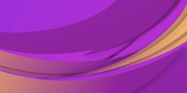 Lüks mor ve altın sarısı örtüşen katman dalga arka planı. Modern ve gelecekçi kurumsal konsepte sahip soyut mor arkaplan